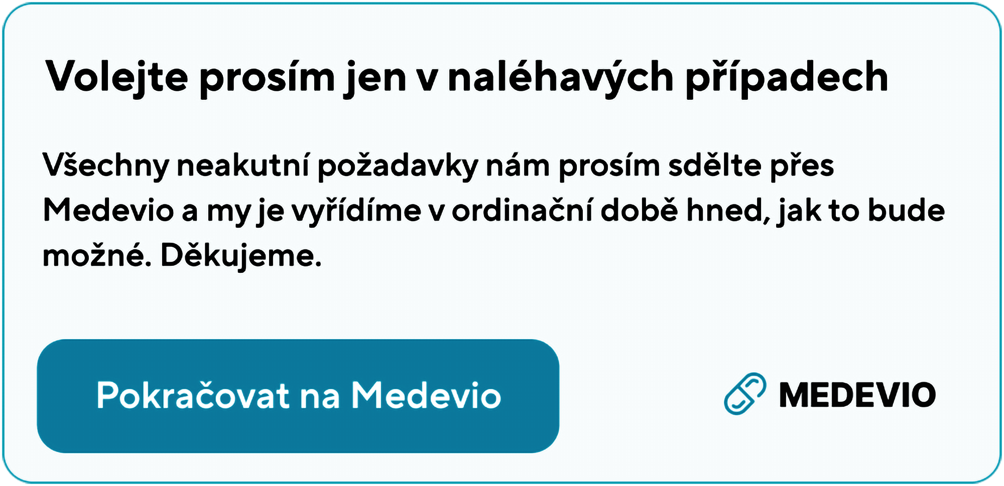 Medevio, zabezpečená forma komunikace s pacienty